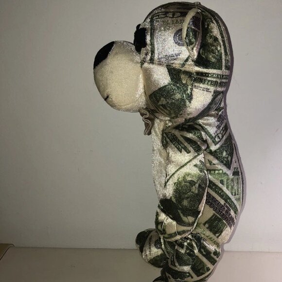 Nanco American Dollar Bear Plush USA Money Velvet Stuffed Toy 2007 Six flags - Picture 2 of 6